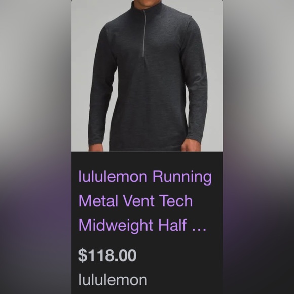 Lululemon Mens Quarter Zip-up - Picture 5 of 5